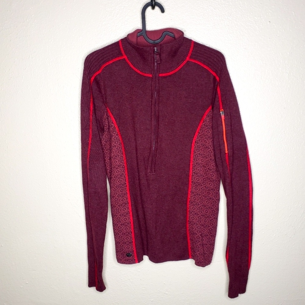 Athleta Alde half-zip ribbed sweater, Size L
